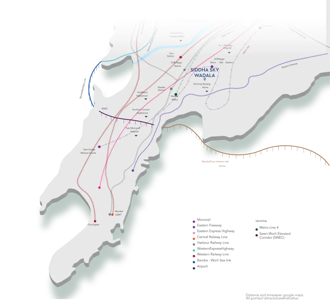 Siddha Sky Location Map